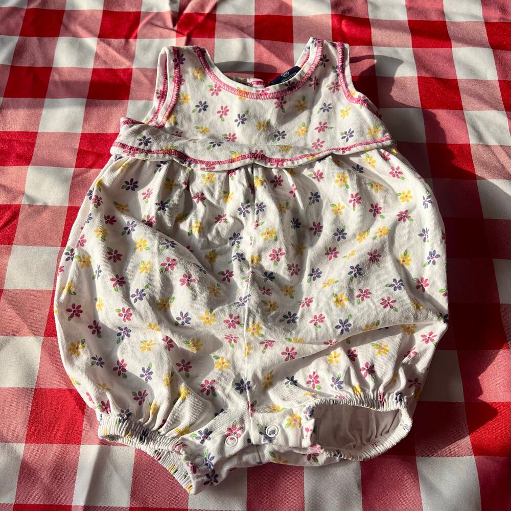 Vintage 90s Y2K Honors Baby Romper 12 mo Floral PLAY Condition